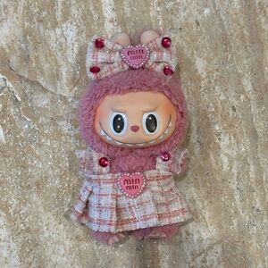 Lychee Berry Exciting Macaron Labubu with outfit